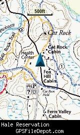 Massachusetts: Westwood: Hale Reservation Garmin Compatible Map 