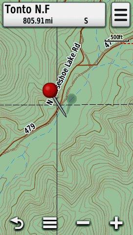 Screenshot showing state land and topo data in the HUNT Arizona for Garmin Map