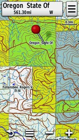 Screenshot of HUNT Oregon for Garmin by onXmaps displayed on a Garmin Montana 600 GPS Unit Screenshot of HUNT Oregon for Garmin by onXmaps displayed on a Garmin Montana 600 GPS Unit