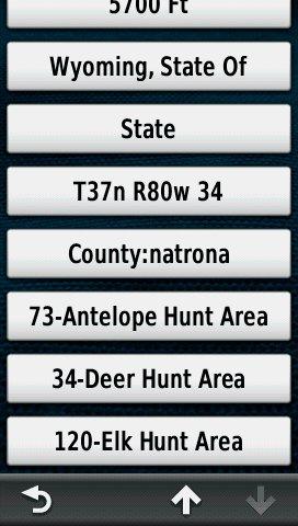 Screenshot of HUNT Wyoming by onXmaps displayed on a Garmin Montana 600 GPS Unit Screenshot of HUNT Wyoming by onXmaps displayed on a Garmin Montana 600 GPS Unit