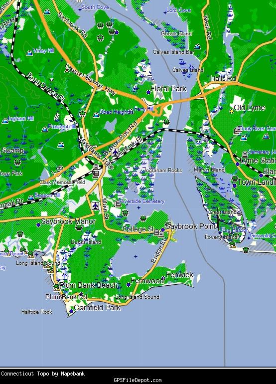 Connecticut Topo by Mapsbank