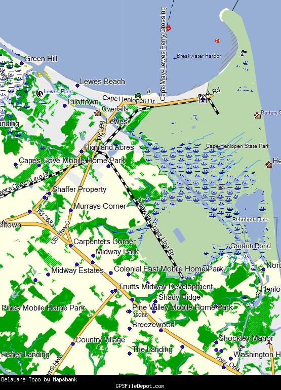 Delaware Topo by Mapsbank