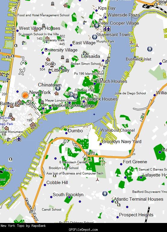 New York Topo by MapsBank