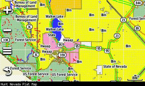 Screenshot of HUNT Nevada by onXmaps displayed on a Garmin Montana 600 GPS unit Screenshot of HUNT Nevada by onXmaps displayed on a Garmin Montana 600 GPS unit