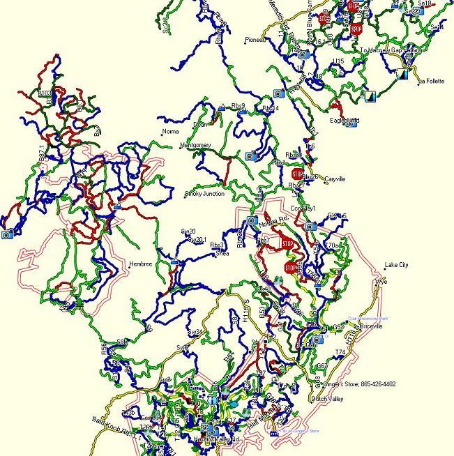 Windrock Offroad Park Trail Map North Cumberland Ohv / Atv Trails V2.3, Tn Garmin Compatible Map -  Gpsfiledepot