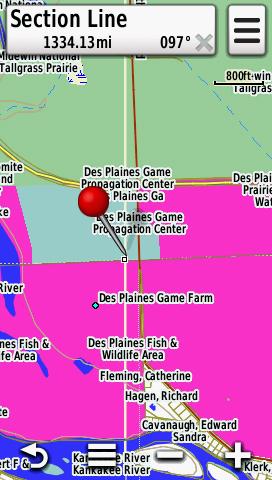 Screenshot of HUNT Illinois for Garmin from Hunting GPS Maps displayed on a Garmin Montana 600 GPS unit Screenshot of HUNT Illinois for Garmin from Hunting GPS Maps displayed on a Garmin Montana 600 GPS unit