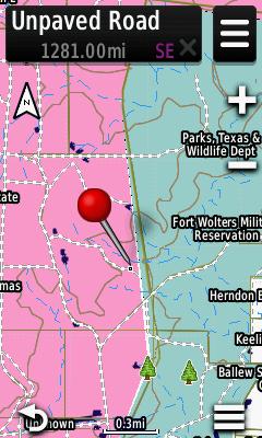 Screenshot of HUNT Texas for Garmin from Hunting GPS Maps displayed on a Garmin Montana 600 GPS unit Screenshot of HUNT Texas for Garmin from Hunting GPS Maps displayed on a Garmin Montana 600 GPS unit