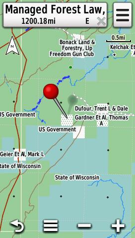 Wisconsin Topo and Public Lands with Land Owner Names PLAT Data Map - GPSFileDepot