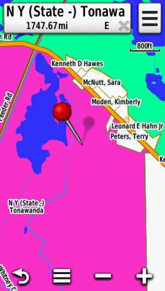 Screenshot of HUNT New York by onXmaps displayed on a Garmin Montana 600 GPS unit Screenshot of HUNT New York by onXmaps displayed on a Garmin Montana 600 GPS unit