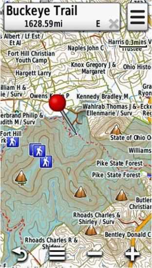 Screenshot of HUNT Pennsylvania for Garmin by onXmaps displayed on a Garmin Montana 600 GPS Unit Screenshot of HUNT Pennsylvania for Garmin by onXmaps displayed on a Garmin Montana 600 GPS Unit